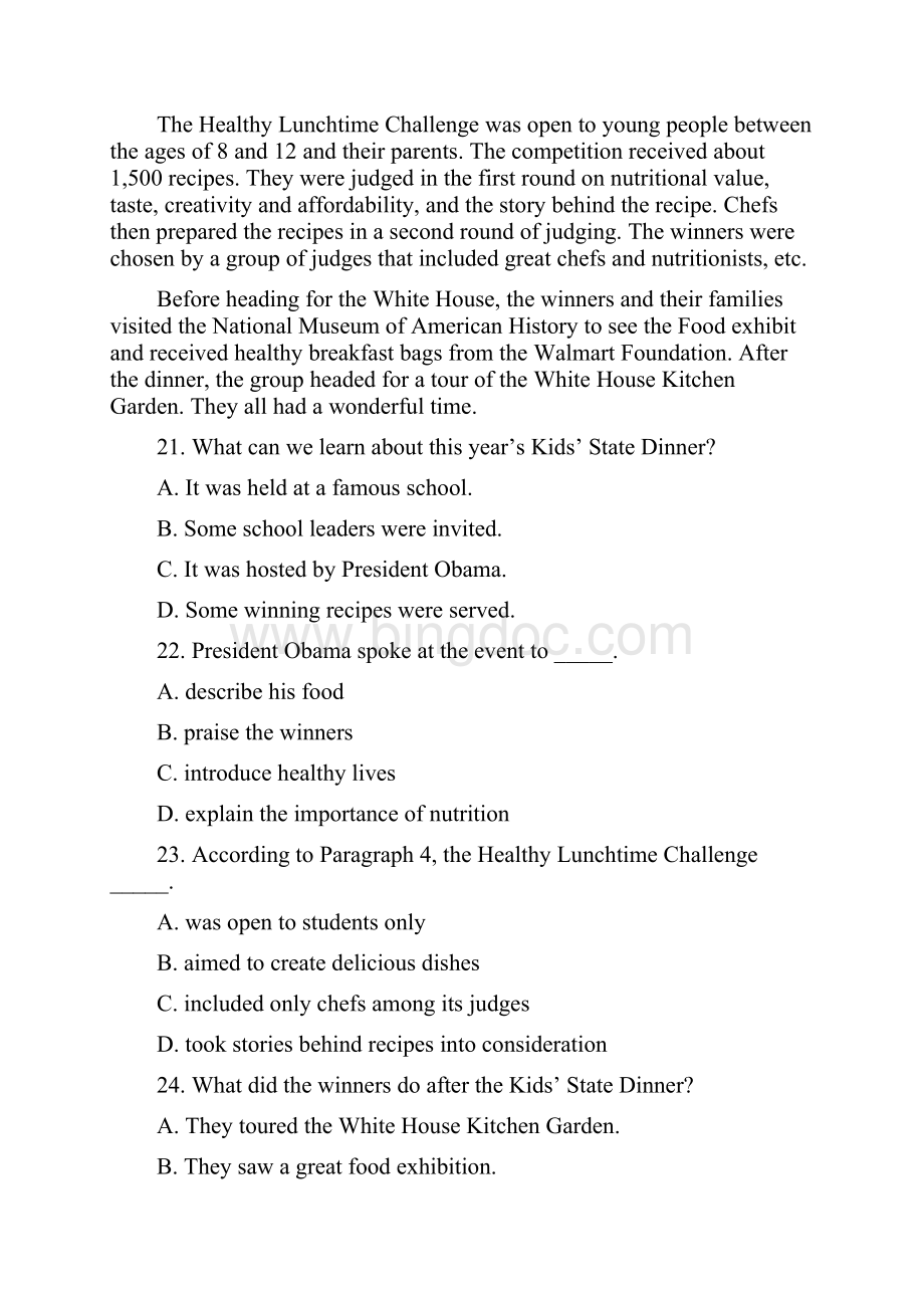 高中英语必修三Unit2单元测试题.docx_第2页