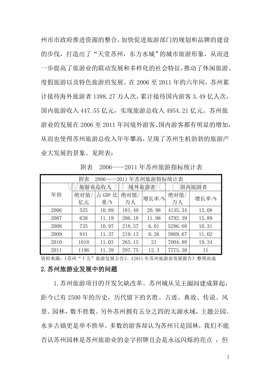 苏州旅游业的发展现状及对策研究(已修改).doc_第2页