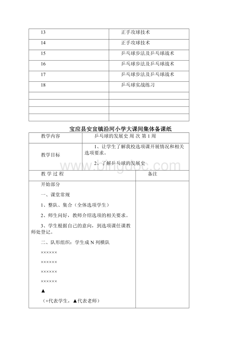 小学大课乒乓球教案Word文档下载推荐.docx_第2页