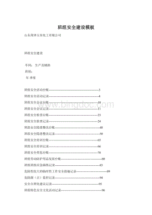 班组安全建设模板.docx