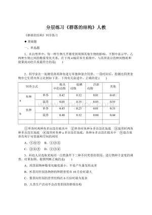 分层练习《群落的结构》人教Word格式文档下载.docx