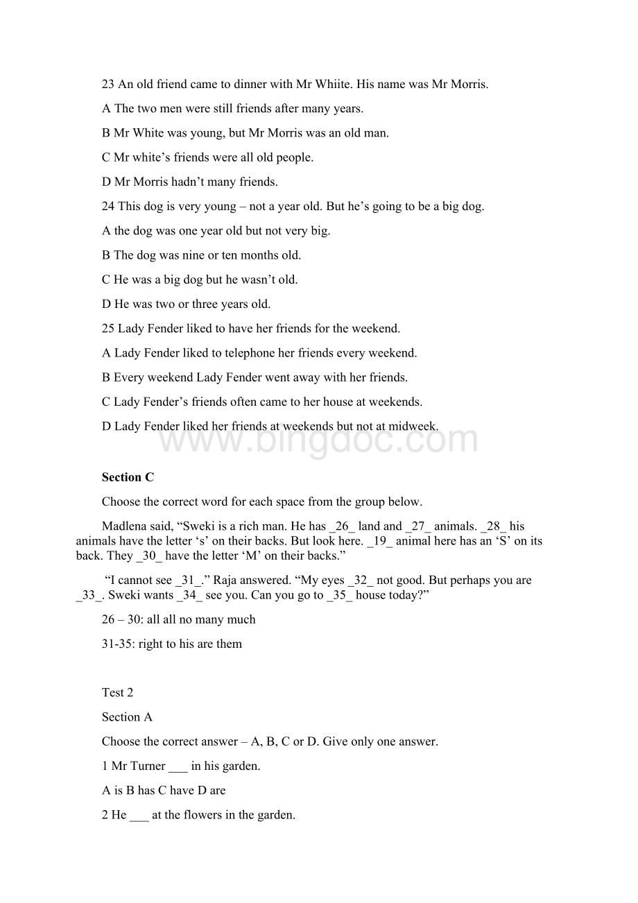 柯林斯英语GRADED ENGLISH TESTS1Word格式.docx_第3页