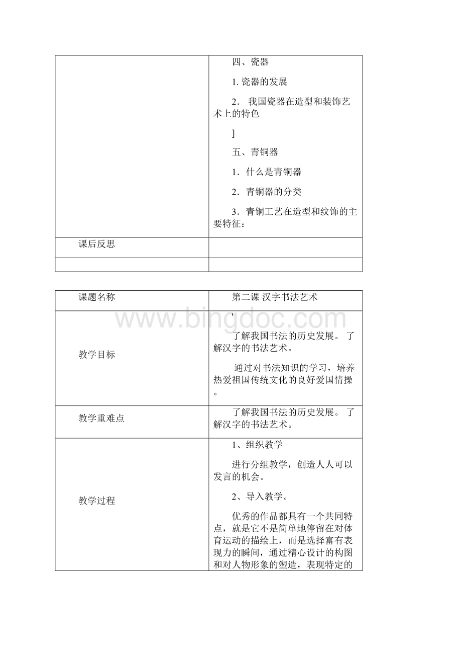 最新广西版六年级下册美术教案.docx_第2页