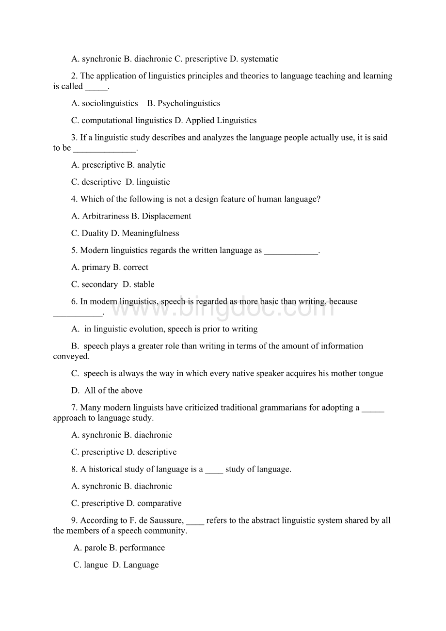 最新《新编简明英语语言学教程》16章复习题集资料文档格式.docx_第2页