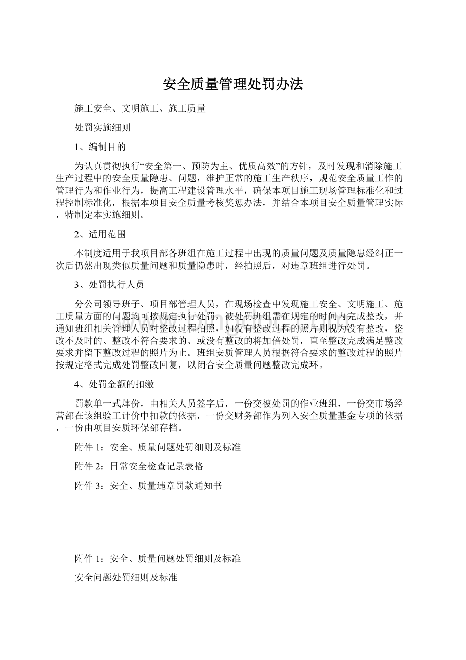 安全质量管理处罚办法.docx_第1页