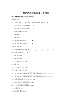 精密清洗设备行业分析报告.docx