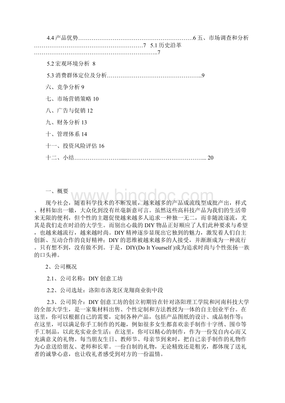 精品DIY创意工坊项目创业计划.docx_第2页