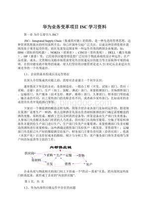 华为业务变革项目ISC学习资料Word文档下载推荐.docx