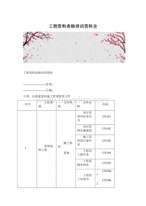 工程资料表格培训资料全Word下载.docx