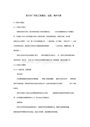 某污水处理厂运营方案.pdf