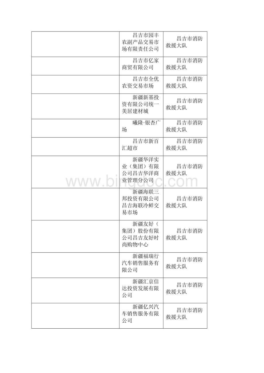 昌吉州消防安全重点单位台账.docx_第2页