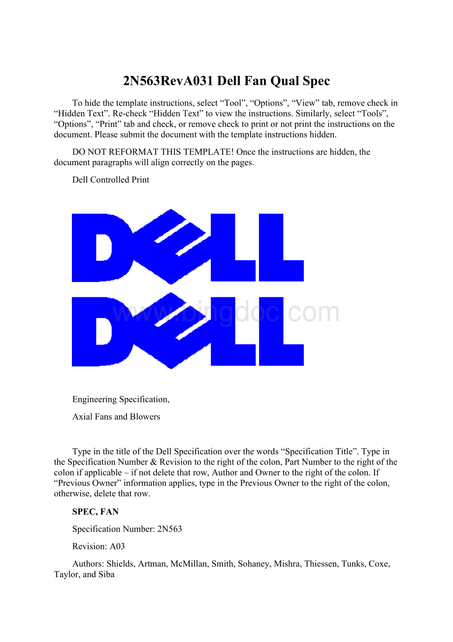 2N563RevA031 Dell Fan Qual Spec.docx