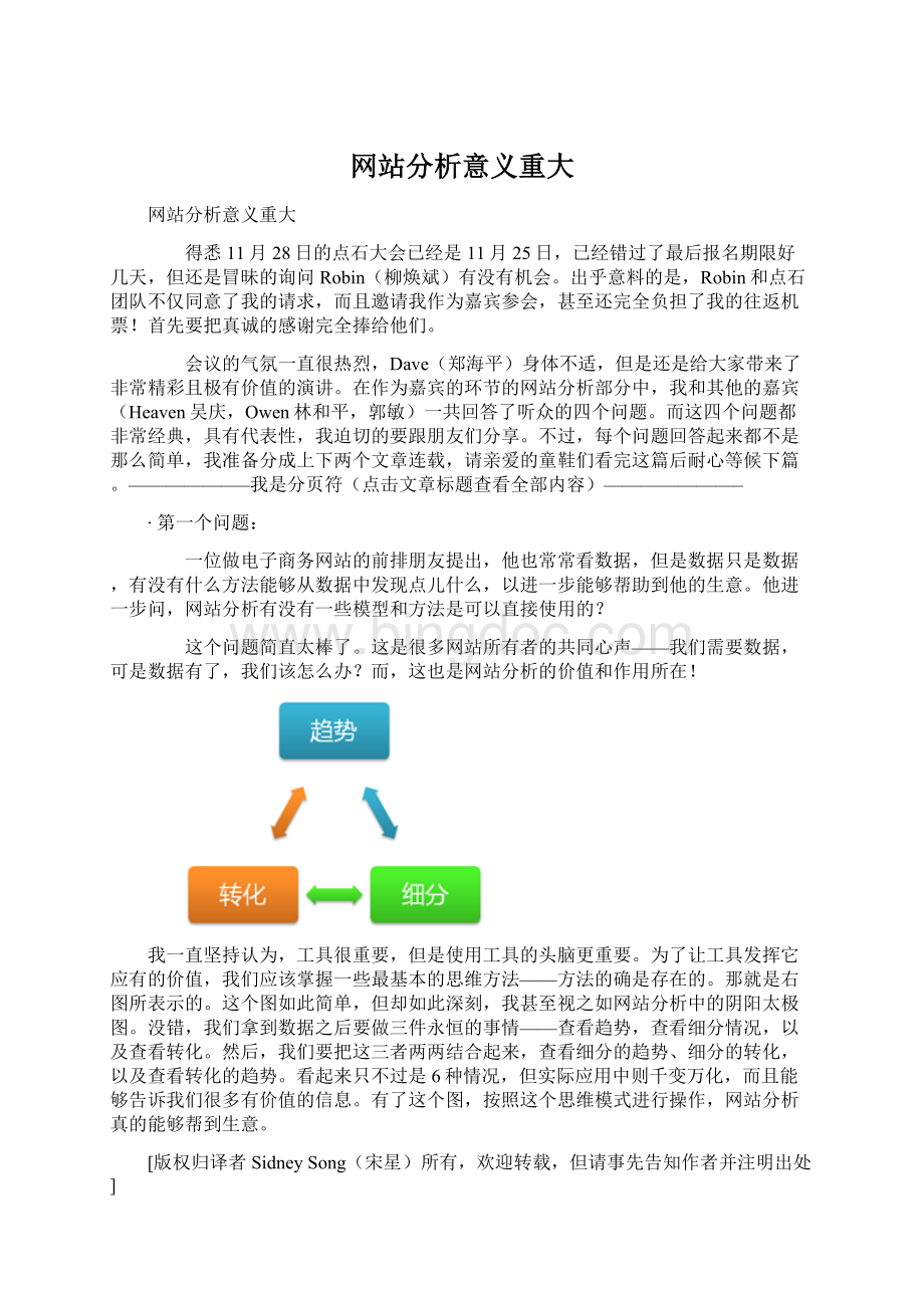 网站分析意义重大Word下载.docx_第1页