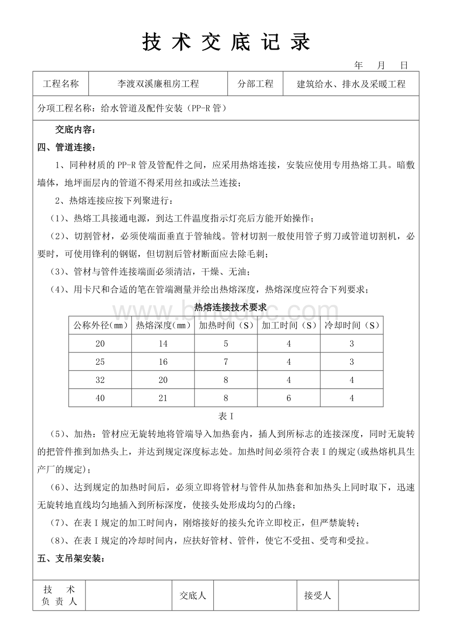 给水管道安装工程(PP-R)技术交底.doc_第2页