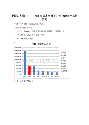 中国与人均GDP一万美元国家和地区社会保障制度比较研究.docx