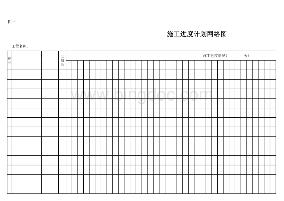 施工进度计划表、施工网络图.xls_第1页