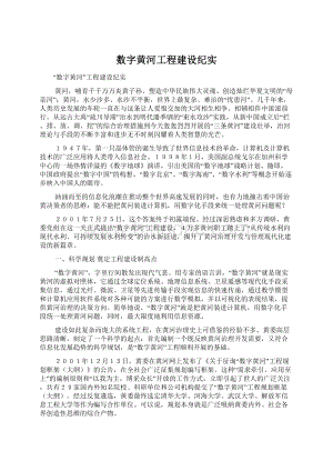 数字黄河工程建设纪实Word格式.docx