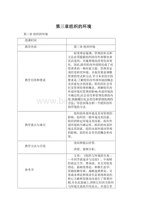 第三章组织的环境Word文档格式.docx