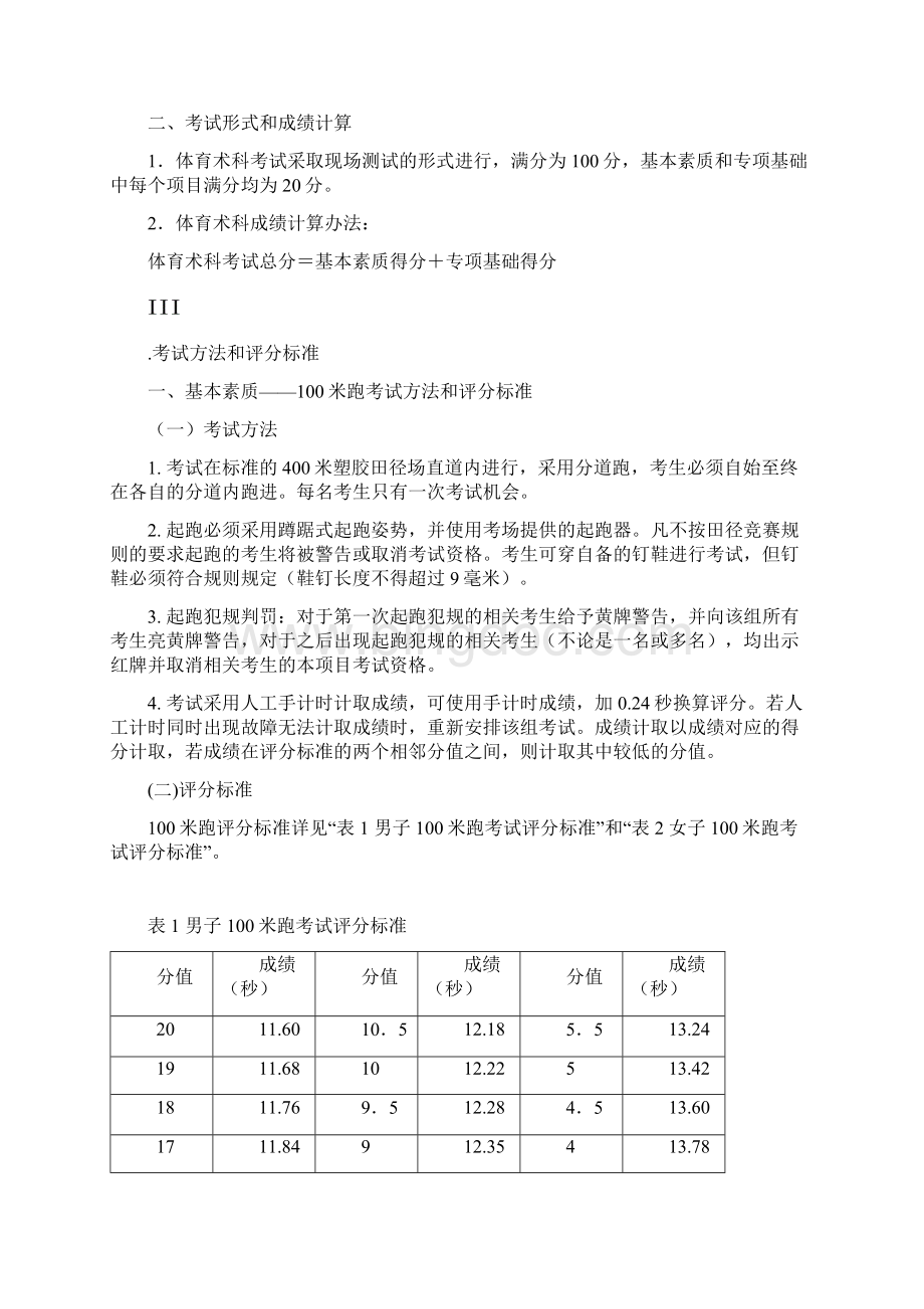 桂洲中学体育特长生专项及素质测试评分标准.docx_第2页