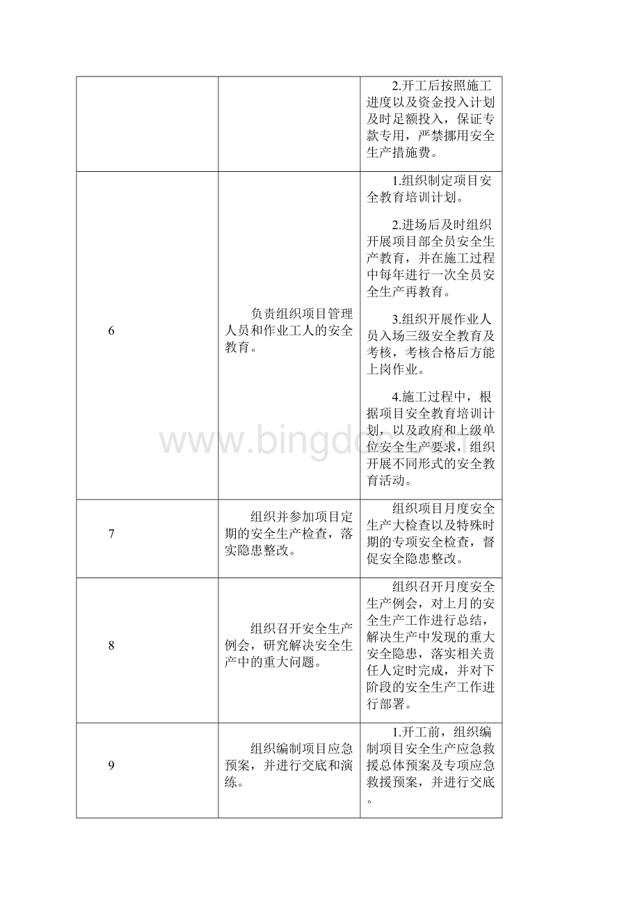 项目关键岗位人员安全生产责任清单试行.docx_第3页