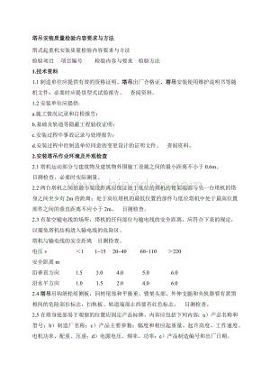 塔吊安装质量检验内容要求与方法Word文档下载推荐.docx