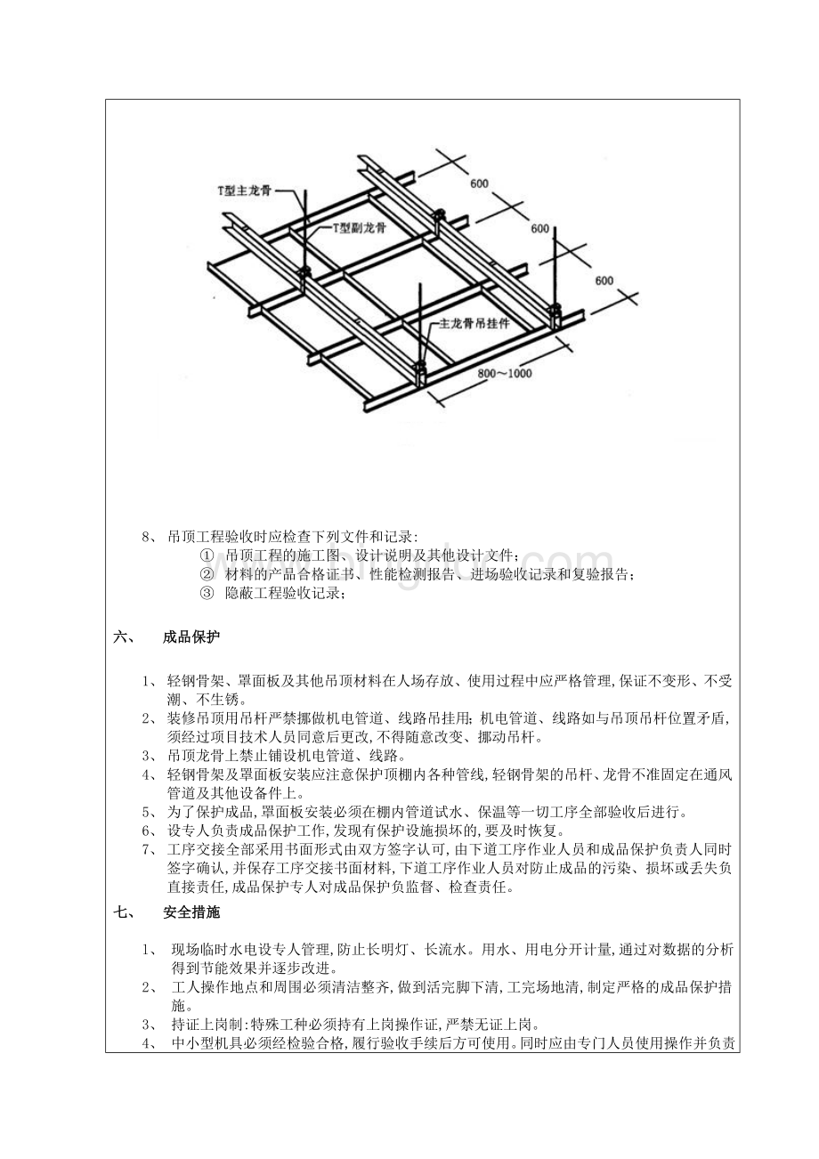 矿棉板吊顶工程施工技术交底.doc_第3页