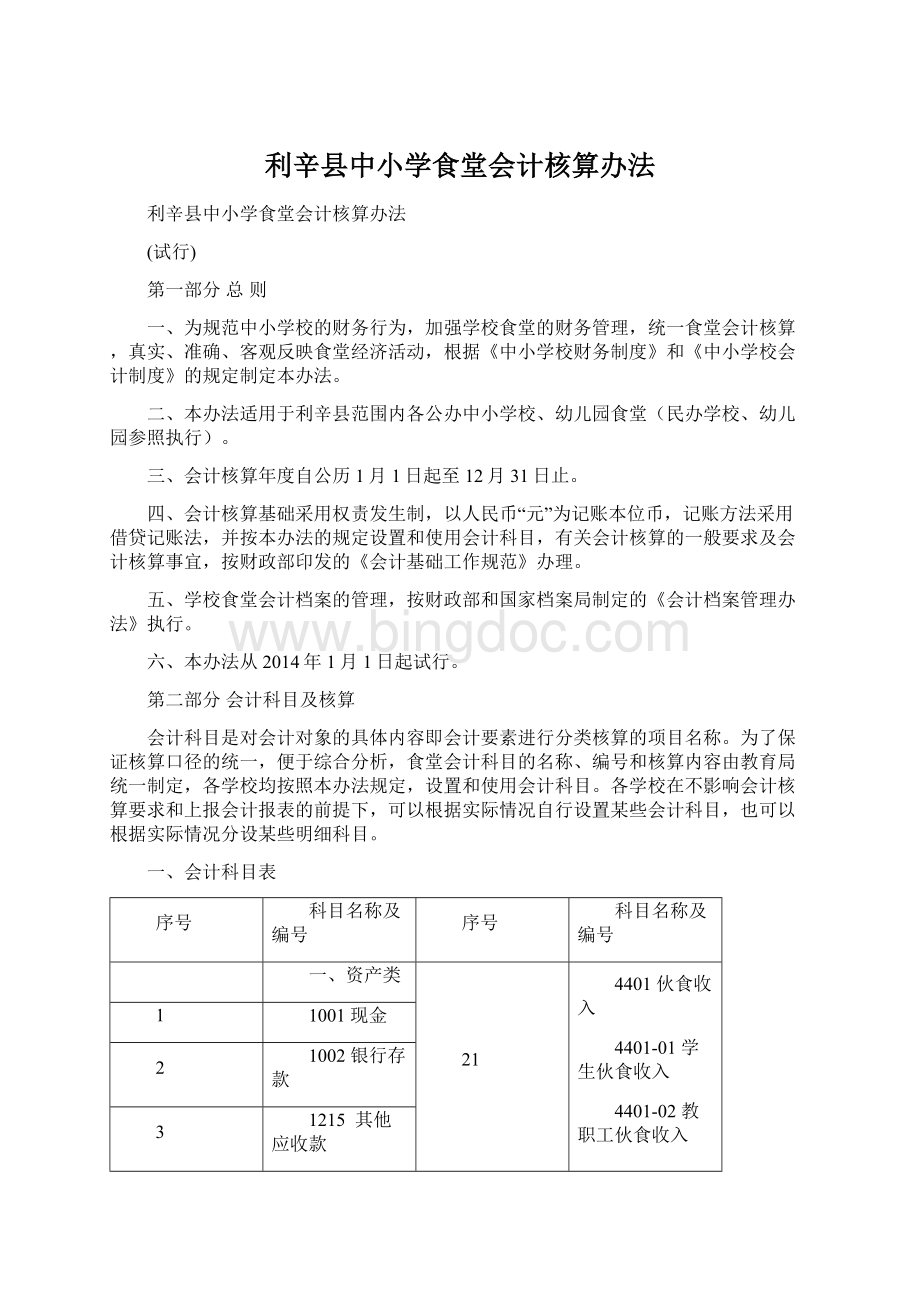 利辛县中小学食堂会计核算办法.docx