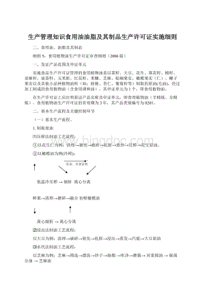 生产管理知识食用油油脂及其制品生产许可证实施细则Word下载.docx