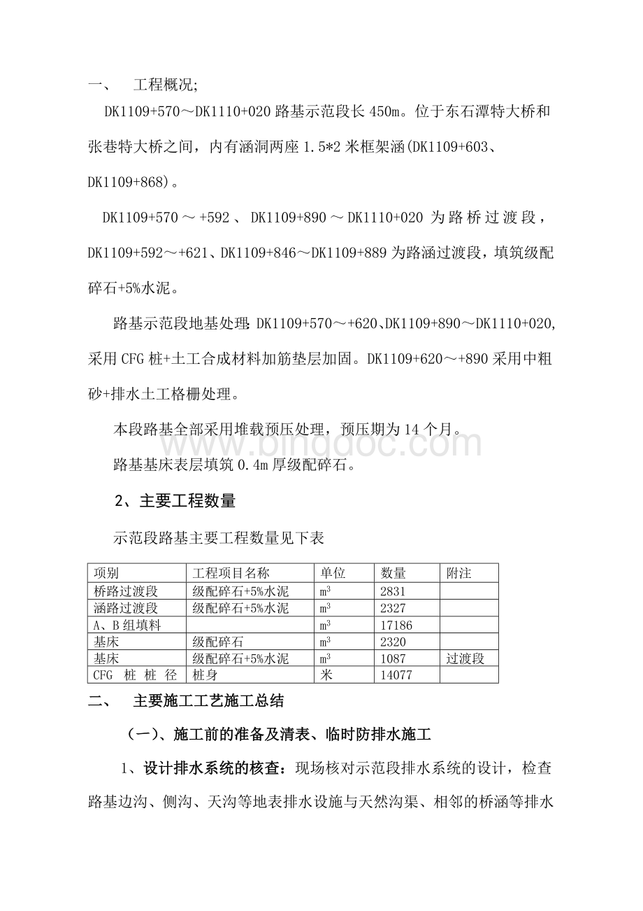 铁路客运专线示范段路基施工总结)1.doc