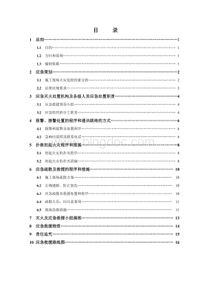 消防应急疏散方案(含目录).doc