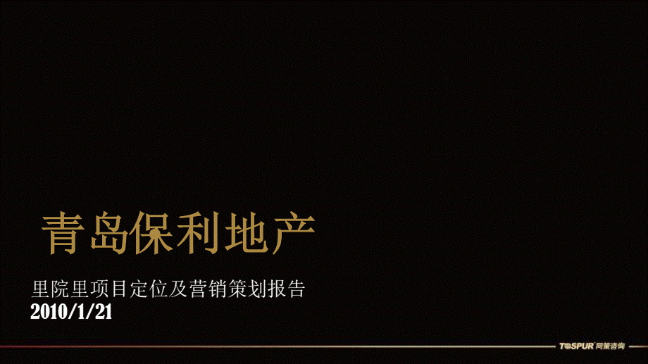 青岛保利地产里院里项目定位及营销策划报告.ppt