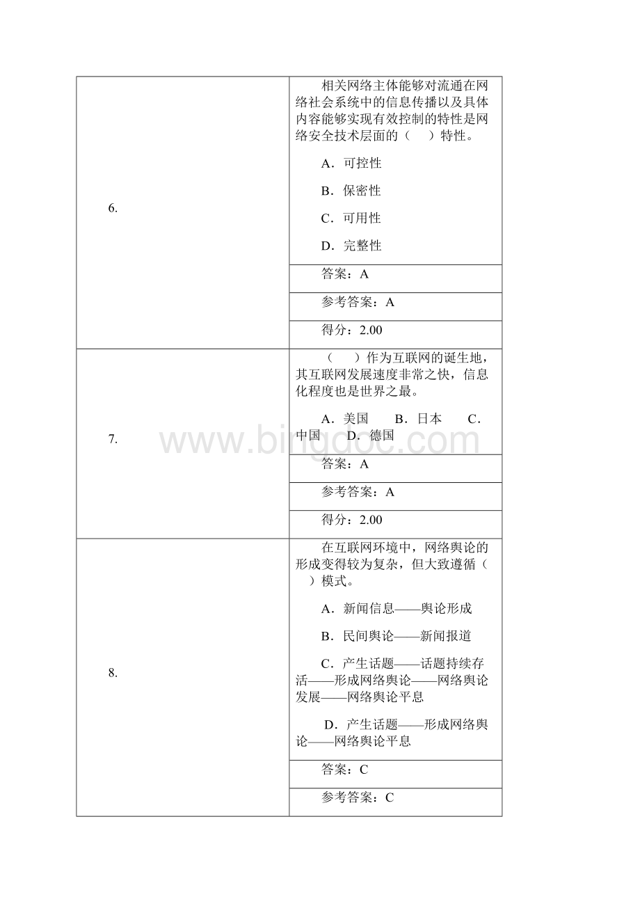 网络安全建设与网络社会治理答案Word格式文档下载.docx_第3页