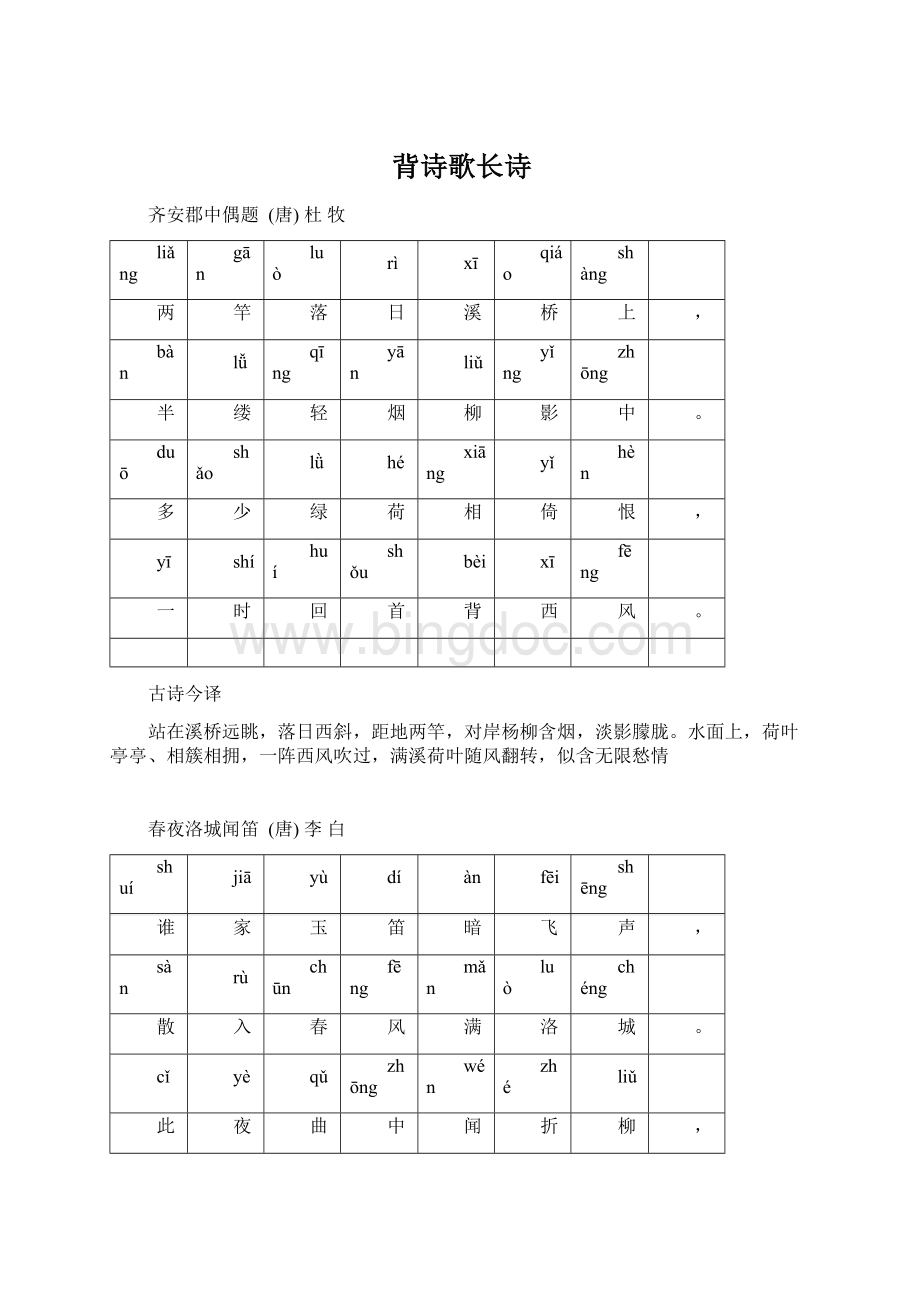 背诗歌长诗Word格式文档下载.docx_第1页