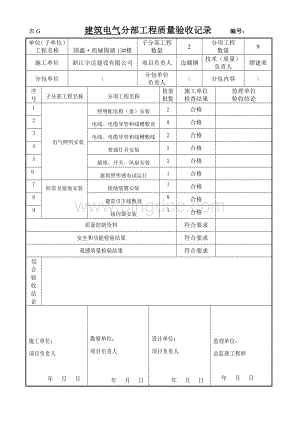 新国标建筑电气分部工程质量验收记录.doc