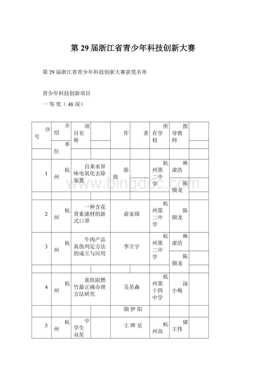 第29届浙江省青少年科技创新大赛Word文档格式.docx