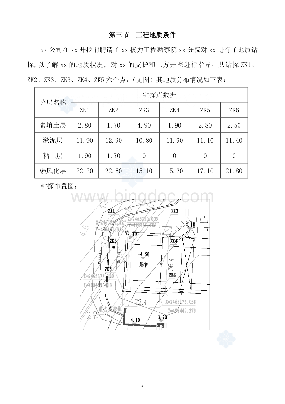 基坑钢板桩支护土方开挖方案Word文件下载.doc_第2页