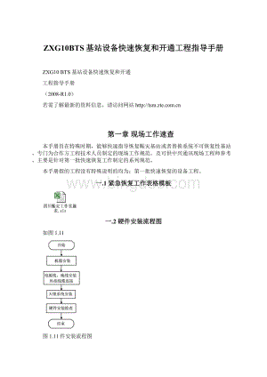 ZXG10BTS基站设备快速恢复和开通工程指导手册.docx