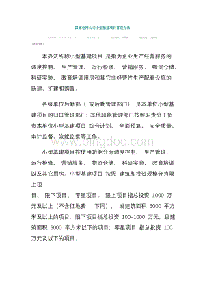 国家电网公司小型基建项目管理办法Word格式文档下载.doc