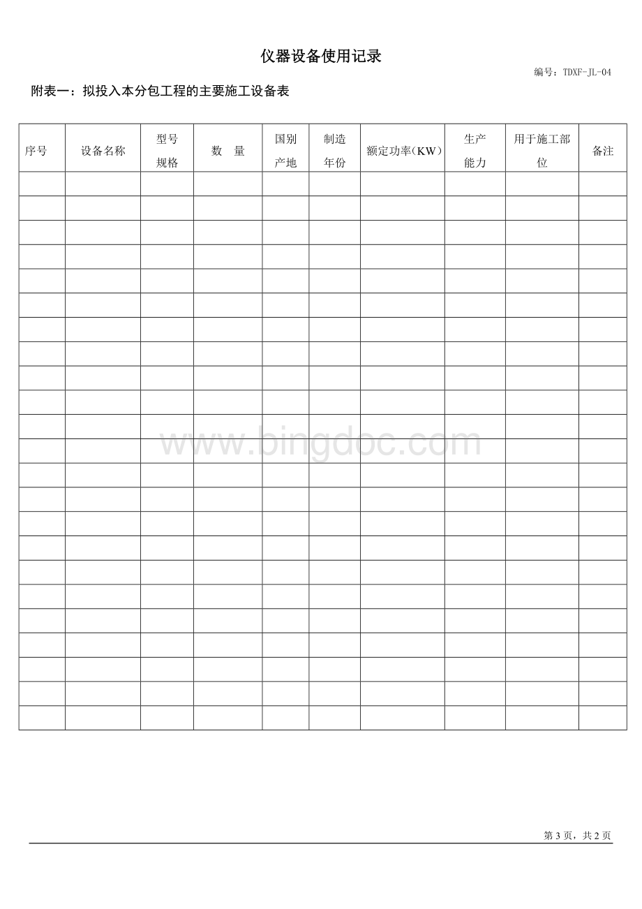 消防检测仪器设备使用记录.doc_第3页