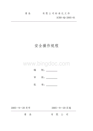 安全操作规程2Word文件下载.doc