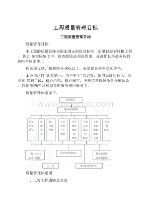 工程质量管理目标.docx