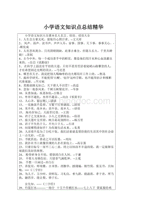 小学语文知识点总结精华.docx