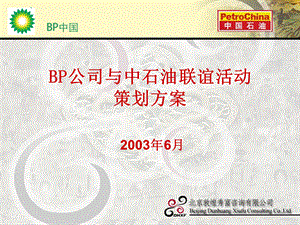 BP公司与中石油联谊活动策划方案.ppt