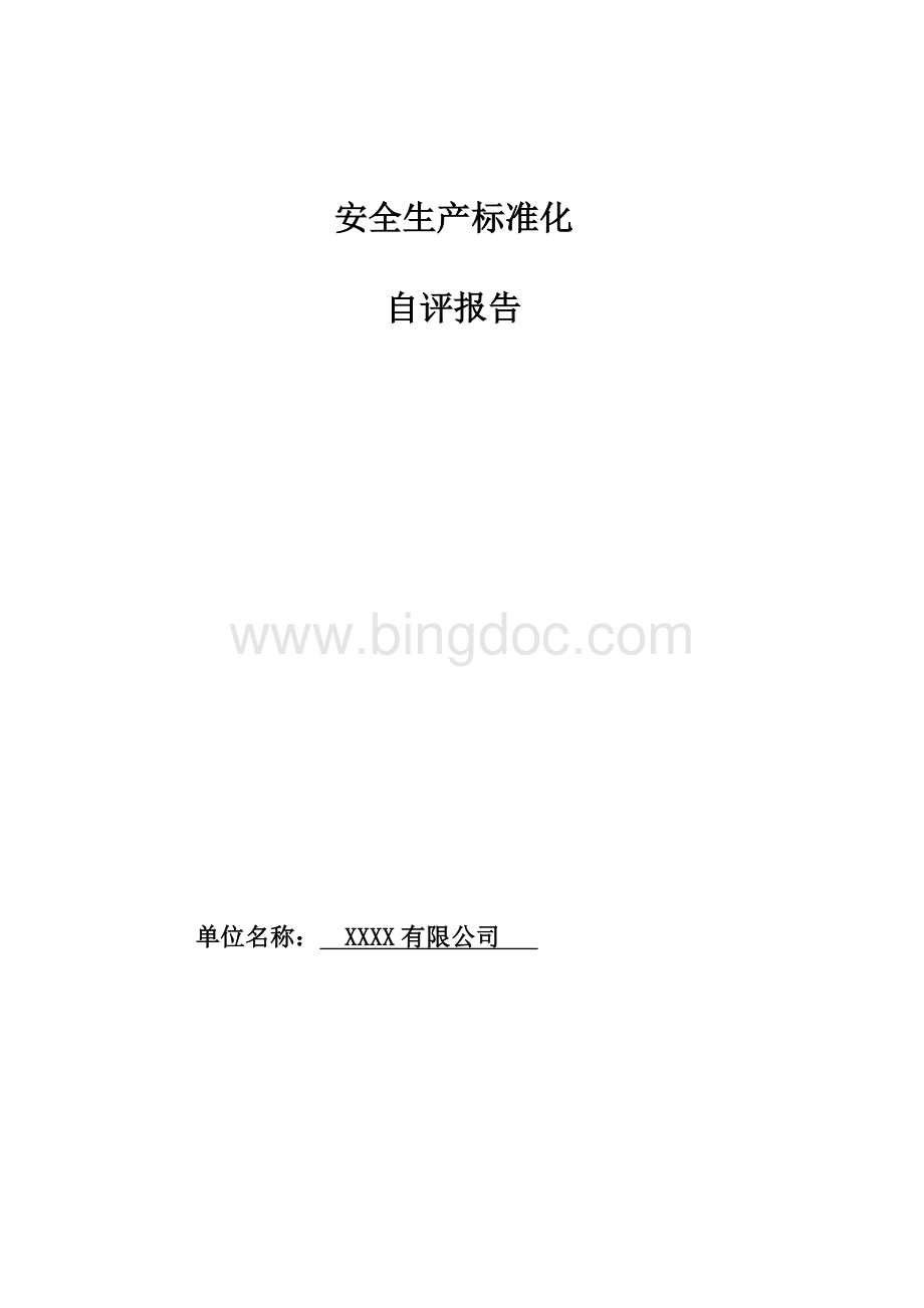 企业安全标准化自评报告(全面).doc_第1页