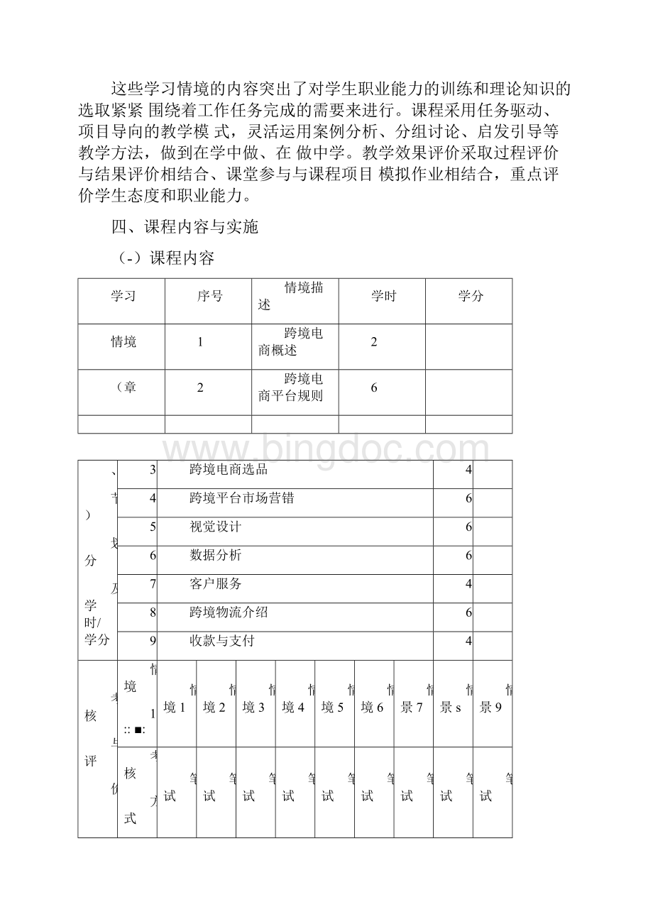 跨境电子商务课程标准0504041638.docx_第3页