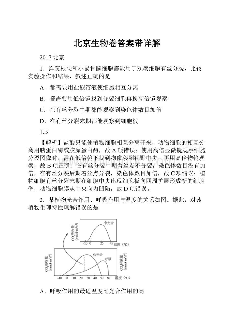 北京生物卷答案带详解.docx_第1页