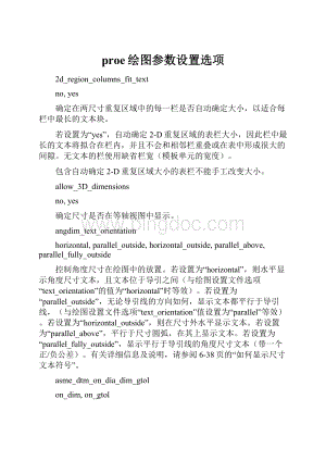 proe绘图参数设置选项.docx