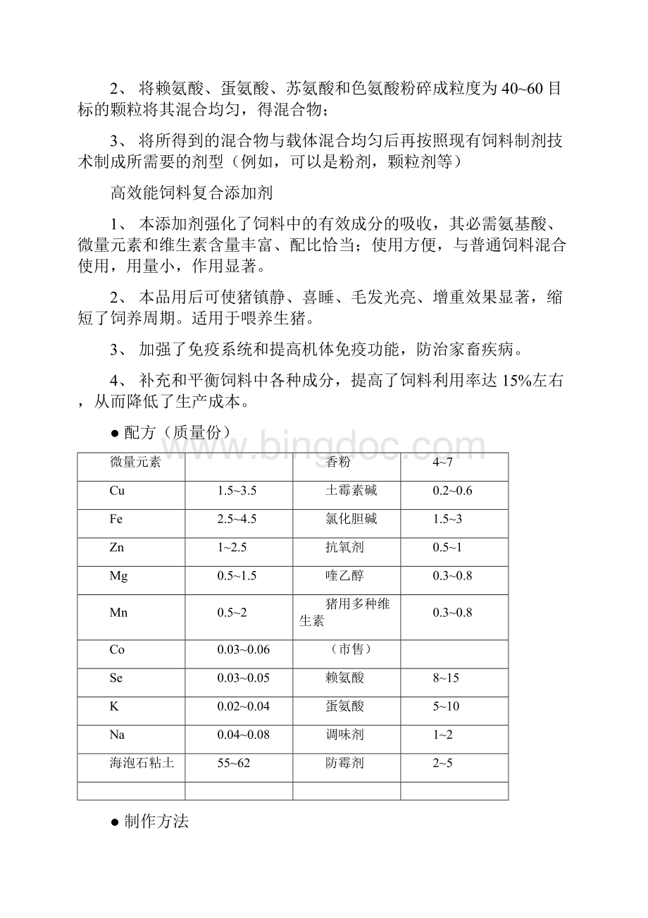 饲料添加剂的配方与制作汇总.docx_第2页