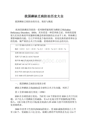 我国碘缺乏病防治历史大全.docx