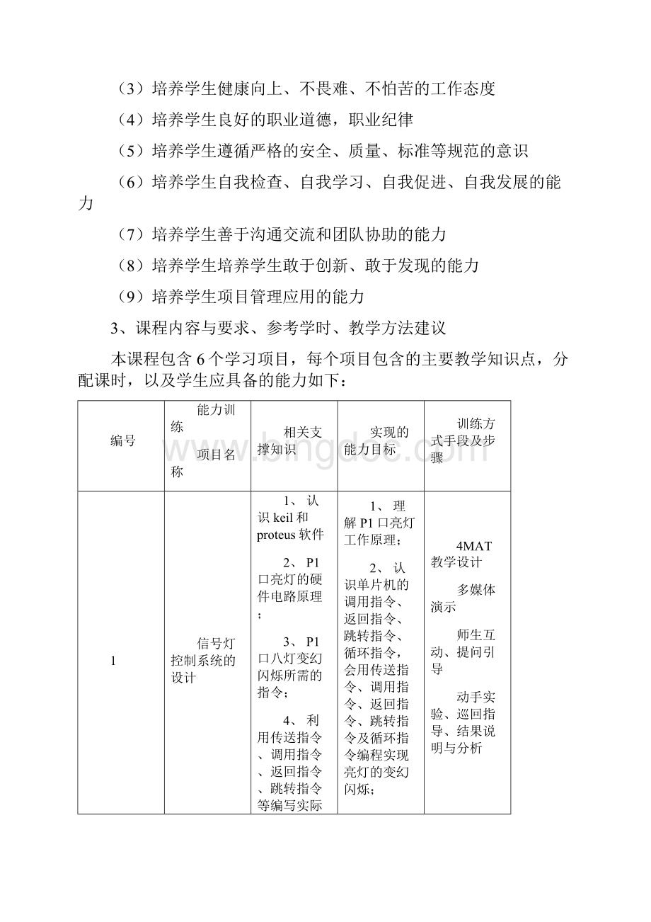 《单片机技术应用》课程标准.docx_第3页